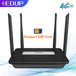 라우터 EDUP 스마트 4G 라우터 WiFi 라우터 홈 핫스팟 4G RJ45 WAN LAN WIFI 모뎀 라우터 CPE 4G Wi -Fi Router가있는 SIM 카드 슬롯.