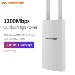 Routers Comfast AC1200 Outdoor Access Point High Power 2.4G 5GHz Gigabit Router/AP/ Repeater Long Range WiFi Antenna For Street Garden