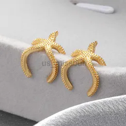 Stud Minimalist Starfish Ear Clip Cuff Wrap örhängen för kvinnor Geometrisk kvinnlig strandsemester Bohemiska smycken Nya 2021 J230529