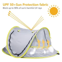 Toy Tents Baby Beach Tent Uv-protecting Sunshelter Kids Outdoor Camping Tent Portable Shade Pool UV Protection Sun Shelter Baby Toys Tent 230529