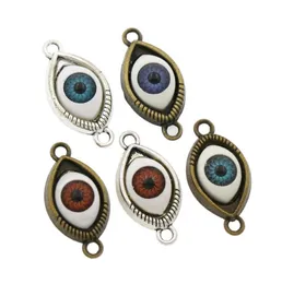 Alloy Evil Eye Hamsa Connector Charm Loose Beads 60pcslot 5Colors Antique SilverBronze For Friendship Bracelet L16622109193