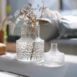 Vasen, Gletschervase, leichte, luxuriöse transparente Glasblumen, Wasser erhöht, dekorative Blumenwaren, Tischdekoration, Ornamente