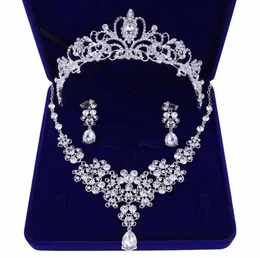 Brincos de colar de cabelo de Tiaras de noiva Conjuntos de jóias de casamento de jóias de casamento