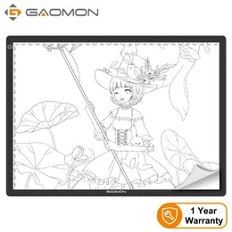 Lieferungen Gaomon Ga3 LED -Leuchtkissen -PC -Pokels professionelle Tattoo Light Pad Cartooning Light Boxes Handschrift LED Tracing Boards