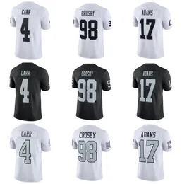 Ed Football Jerseys Maxx Crosby Davante Adams Bo Jackson Derek Carr 남자 여성 청소년 S-3XL 오렌지 흑백 저지