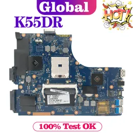 Moderkort K55DR Notebook Mainboard för ASUS A55DR K55D K55DE K55N Laptop Motherboard AMD Graphics Card 100% Orginal fungerar bra