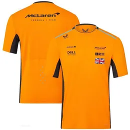 FW23 herr-t-shirts McLaren Sports 2023 T-shirt fans Norris Lando T-shirt Nya Piastri Tops Oscar överdimensionerade kortärmad lagförare utomhus racing