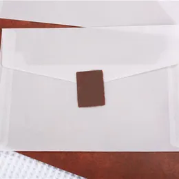 غلاف الهدايا 50pcs شفافة فارغة فارغة أبيض الظواهر بطاقات البريدية غلاف بطاقات بريدية تغطية الأظرف