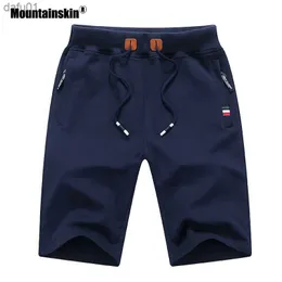 Mäns shorts Mountainskin 2021 Solid Men's Shorts Summer Mens Beach Shorts Cotton Coman Male Sports Shorts Homme Brand Clothing SA932 L230520