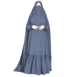 エスニック服ラマダンイスラム教徒の祈りの服女性ファッションフード付きアバヤフルカバー長袖ドレス