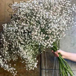 Decorative Flowers Baby Breath Bouquet Gypsophila Flower Natural Fresh Dried Preserved Colorful Mini Christmas Wedding Home Decor