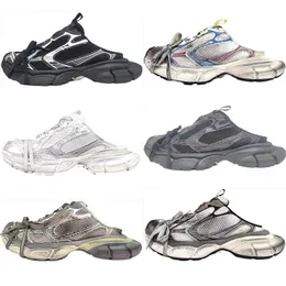 3XL Mule Trainers Dad Sandals For Men Women Vintage Grey Triple Black Beige White Paris Fashion Luxury Designer Slides Sandale Sliders Size 36-46 Shoelace Loafers