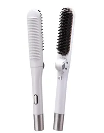 Portable foldable electric comb multifunction styling comb negative ion curling straight twoinone goddess hair straightener4175294