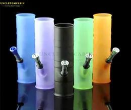 200MM Unbreakable Portable Silicone Water Bongs colorful Silicone Smoking Water Pipes Foldable Bong Oil Burner Dab Tool Smoking Wa3636941