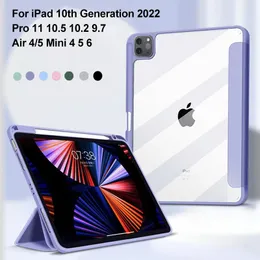 Przypadek na iPad Air 4 Case Air 5 2022 iPad Pro 11 Case 2021 IPAD 9. Pokolenie PRZYPADKU 10.2 7 8 Pokrycie iPad Mini 6 9,7 10,5 Ołówek przypadki