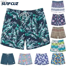 Мужские шорты Surfcuz Mens Swim Trunks Quick Dry Dry Beach Board Shorts Swimwear пляжная одежда с карманами и сетчатой ​​подкладкой летние мужские шорты L230520