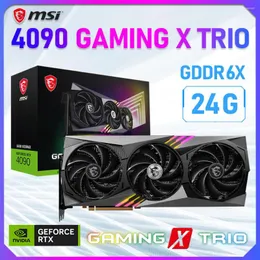 Graphics Cards MSI GeForce RTX 4090 GAMING X TRIO 24G GDDR6X HDCP Card Triple Fans 21000MHz 384bit