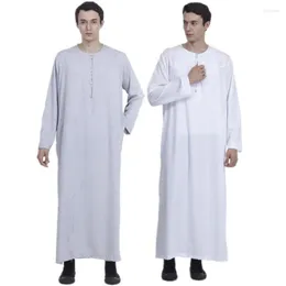Roupas étnicas árabes abaya masculino islâmico vestido muçulmano kaftan manto
