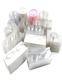 False Eyelashes 100pcs Eyelash Holder For All Kinds Of Lashes Package Tray Transparent White Plastic Box Do Lash Name Stiker7399210