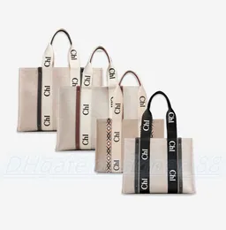 Top Women handbags WOODY Tote shopping bag handbag quality canvas nylon fashion linen Large Beach bags luxury designer Crossbody Shoulder Wallet Purses 66ess