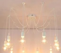 Retro chandelier E26 E27 spider lamp pendant bulb holder Edison diy lighting lamps lanterns accessories messenger wire exclude bul3776205