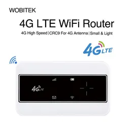 ルーターWobitek 4G LTEロック解除されたSIMカードスロットモデムwifiポータブルポケット外部アンテナホットスポットルーターワイヤレスモバイル