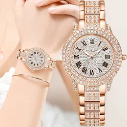Leisure and Elegant All Star Quartz Shiny Fine Zircon Mechanical Women's  Watch Fashion Folding Buckle G230529