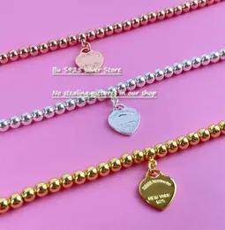Classic Heart Bracelet High End Designer 925 Silver Ball Kraal Style Hanger Women Jewelry H66707645607576