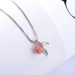 Kedjor Toucheart Pink Whale Tail Fish Necklaciespendant For Women Crystal Animal Diy Halsband Charm Uttalande Kedja Halsband SNE190135