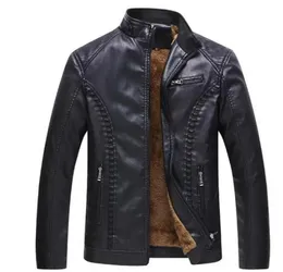 Winter Leather Jacket Men Super Warm Lining PU Jackets Black Plus Size 6XL Business Casual Mens Coats Male6978799