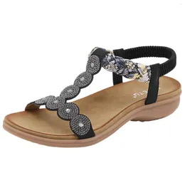 Slippers Sandals Bohemian T Strap For Women Closed Toe Womens Wide Hiking Leather