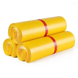 Hediye Sargısı 28 42 Express Bag Marka Malzemesi Sarı Ambalaj PVC Postalar Küçük İşletme Malzemeleri
