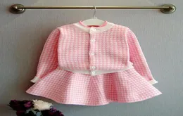 intero abbigliamento per bambini vestito da ragazza chemisier gonna set autunno bambino in maglia due pezzi vestito per bambini 2012014823384