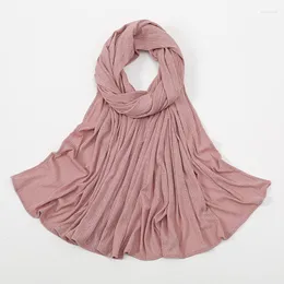 Halsdukar 18 färger vanlig mjuk tröja hijab sjal wrap elastic foulards sjaal arabiska snood islamisk muslimsk turban pannband ramadan 170 70 cm