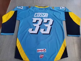 College Hockey Wears Physical photos Toledo Walleye Sebastian Cossa Men Youth Women Vintage High School Size S-5XL or any name and number jersey