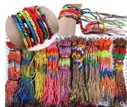 Whole Colorful Woven Bracelet Girls Infinity Handmade Jewelry Cheap Braid Cord Strand Handmade Friendship Bracelets Women Acce2541905