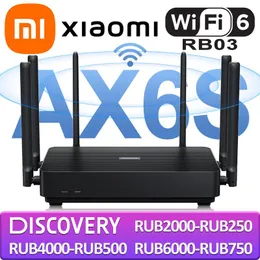 Routers Xiaomi Redmi AX6S Wifi 6 Wireless Mesh Router 3200 Mbps 2.4G 5GHz DualFrequency 256MB Signal Amplifier WiFi Repeate Networking