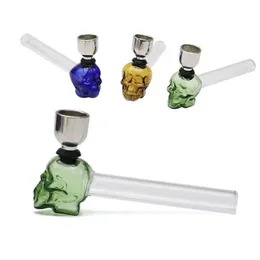 Smoking Pipes Smoke Selling Pyrex Oil Burner Pipe Colorf Clear Skl Hand Thick Curved Glass Water Bong Drop Delivery Home Garden Hous Dha3C