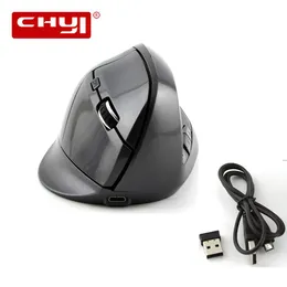 Mice CHYI Wireless Vertical Mouse 2.4Ghz Rechargeable Ergonomic Optical 1600 DPI USB Computer Mause 3D 6 Button Gamer Mice For Laptop