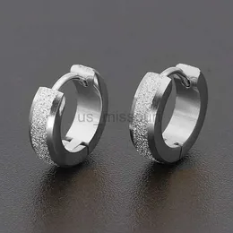 Stud Rinhoo 1 Pair Cool Punk Men's Stainless Steel Hoop Piercing Round Earrings Woman Men Ear Studs Party Birthday Jewelry Gifts J230529