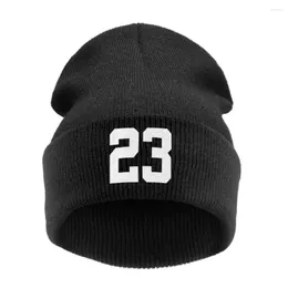 Berets High Quality Winter Beanie Hats "23" BULLS SPORTS For Women / Men Knitted Hat Cap With Letter Gorros Toucas MA21