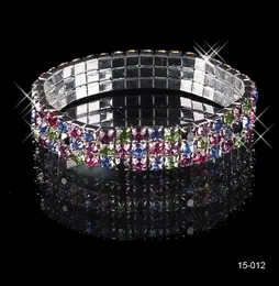 2020 3 Row Rhinestone Stretch Bangle Wedding Bracelet Bridal Jewelry Ship Cheap Bracelet Bride Party Evening Prom 150126106718