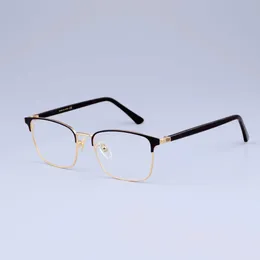 サングラス収集可能なQIANPENG GG1124ファッションフェイクハーフデュアルカラーアイグラスフルフレームスクエアビジネスカジュアルメンズと女性のメガネ