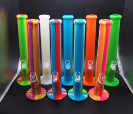 Personality design silicone smoking pipe oil rig 355mm New development product silicone hookah water pipe unbreakable bong5052136