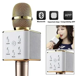 Q7 Handlid Microfon Bluetooth Kablosuz KTV Hoparlör Mikrofono Hoparlör Taşınabilir Karaoke Oyuncu