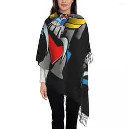 Scarves Personalized Goldorak Grendizer Vintage Robot Scarf Men Women Winter Fall Warm Anime Mechanical Warrior Shawls Wraps