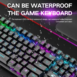 Keyboard i mysie zestaw graczy i mysie Zestaw graczy PC Accesories Gamer Complete RGB 2.4G bezprzewodowe klawiatury wodne