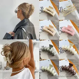 Other Solid Color Claw Clip Large Barrette Crab Hair Claws Bath Clip Ponytail Clip for Women Girls Hairpins Headwear Hair