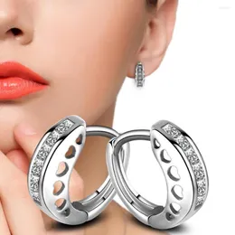 Stud Earrings Luxury Cute Fashion Darling Clear CZ Crystal For Women Children Girls Sliver Brincos Jewelry Favorite