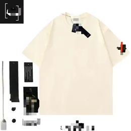 Stones lsland Shidao Man T-Shirt mit besticktem Abzeichen, einfarbig, Baumwolle, kurzärmelig, für Herren und Damen, einfacher Paar-Stil